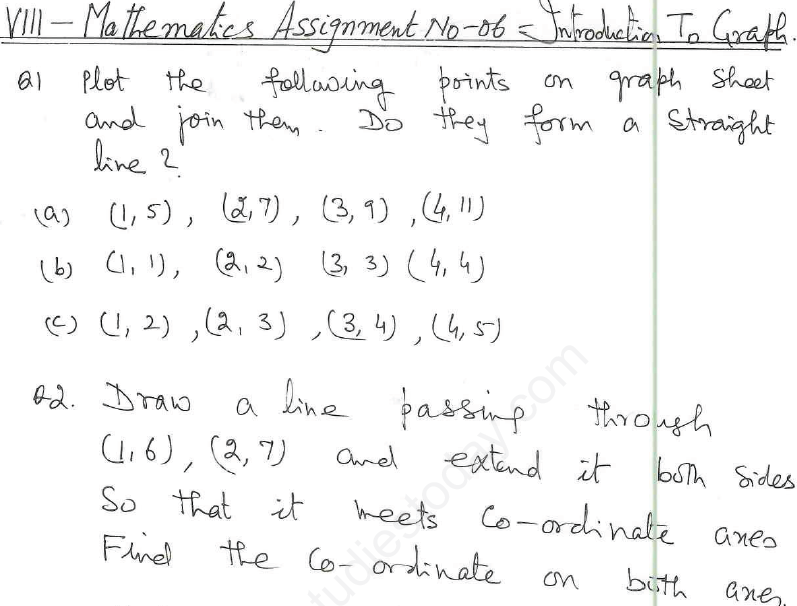 introduction to graphs class 8 assignment